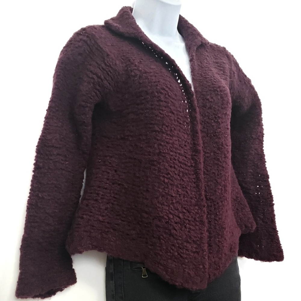 Eileen Fisher Dark Burgundy Cardigan Size Small*
